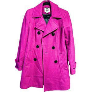 Anne Klein Fuchsia Trench Coat Size Small